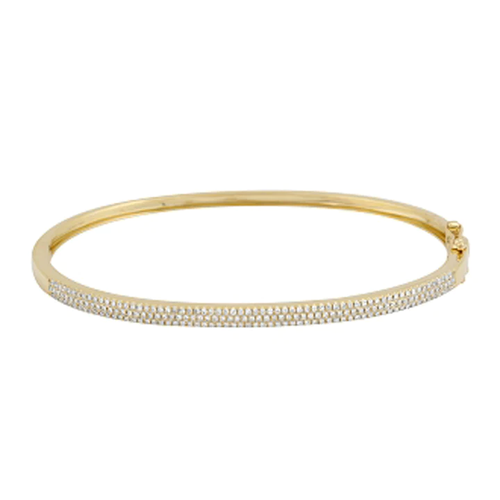 Small Pave Diamond Bangle - Image 3