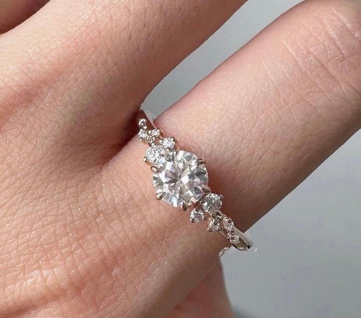 Snowdrift Ring, 1.15ct. Round Cut Diamond Ring