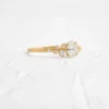 Clean engagement ring with brilliant premium CZ sparkle