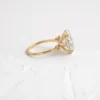 Polished sterling silver ring with thick gold plating