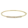 Gold-plated sterling silver bangle with bright premium CZ diamonds