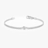 Solitaire CZ diamond bracelet with a simple solitaire setting