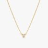 Solitaire Diamond Heart Necklace