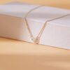 Solitaire Diamond Heart Necklace - Image 2