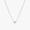 Solitaire Diamond Heart Necklace - Image 5