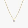 Solitaire diamond necklace with a simple, elegant pendant design
