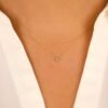 Delicate solitaire necklace with a refined centre stone style