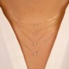 Solitaire diamond necklace available in multiple pendant sizes