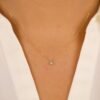 Minimal necklace with a solitaire-style pendant and clean finish