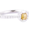 925 sterling silver ring with solitaire CZ diamond setting