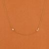 Solitaire Initial & Diamond Necklace - Image 2