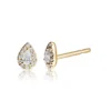 Sophie Tear Drop Diamond Studs with teardrop silhouette