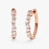 Stacked Baguette Diamond Hoops