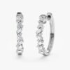 Stacked Baguette Diamond Hoops - Image 2