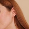 Stacked Baguette Diamond Hoops - Image 6