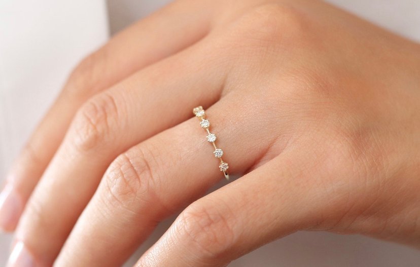 Stacking Distance Diamond Band