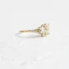 Diamond ring with premium CZ stones in pave setting