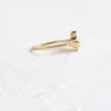 925 sterling silver ring with thick gold plating and polished finish