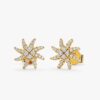 Sunburst Diamond Stud Earrings - Image 4