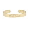 Swarish cuff bangle with polished solid band design
