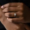 Tempo Ring with round-cut diamond-style centre stone