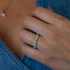 925 Sterling Silver Diamond Eternity Band - Image 3