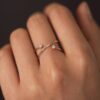 Cross Diamond Minimalist Ring - Image 7