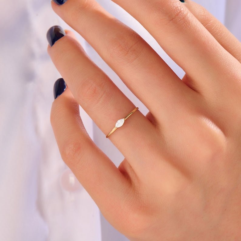 The Karat Store Diamond Basic Marquise Ring | 925 Sterling Silver Ring