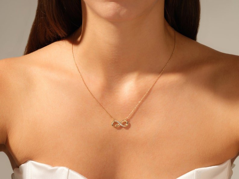 The Karat Store Diamond Infinity Minimalist Necklace