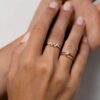 Minimalist ring featuring a premium CZ diamond accent