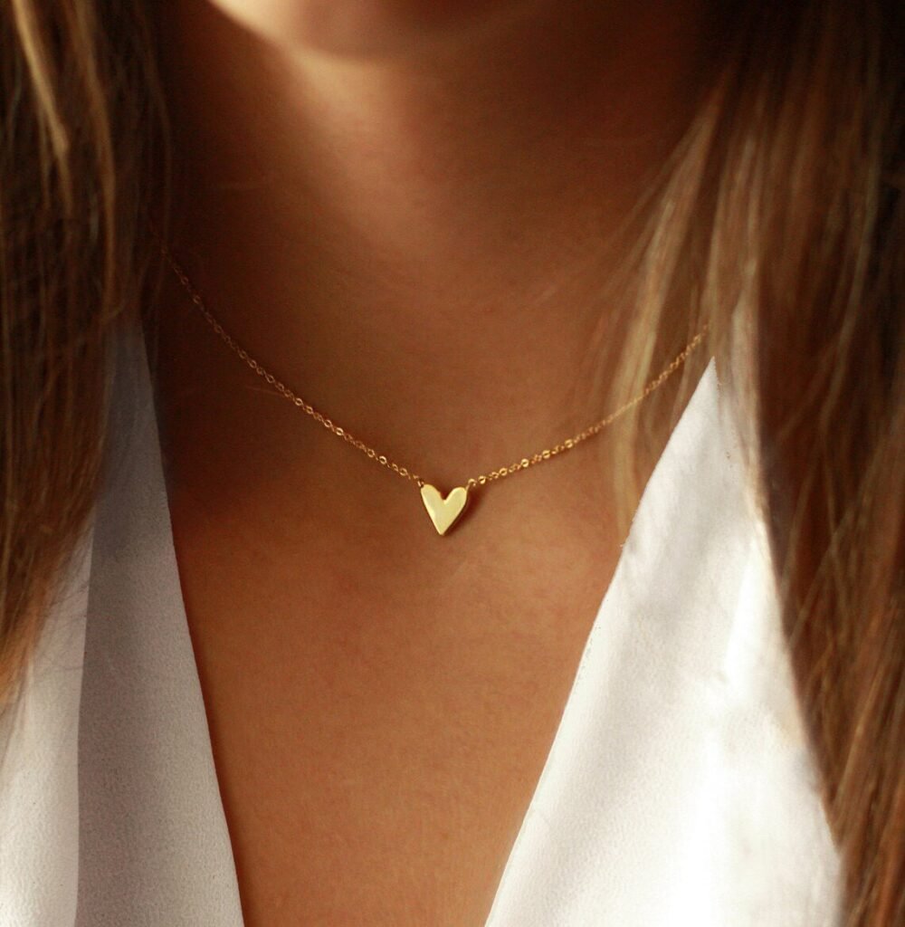 The Karat Store Minimalist Love Heart 925 Sterling Silver Necklace