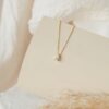 Minimalist Teardrop Diamond 925 Sterling Silver Necklace - Image 2