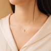 Minimalist Teardrop Diamond 925 Sterling Silver Necklace - Image 3