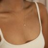 Minimalist Teardrop Diamond 925 Sterling Silver Necklace - Image 5