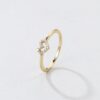 Sparkle Heart Ring in 925 sterling silver with gold plating