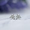 3-prong martini stud earrings in sterling silver with prong settings