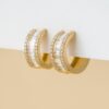 Thick Baguette Diamond Hoops - Image 3