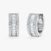 Thick Baguette Diamond Hoops - Image 5