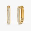 Thick U Shape Diamond Hoops