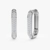 Thick U Shape Diamond Hoops - Image 2