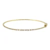 Thin Pave And Baguette Diamond Bangle - Image 3