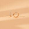 Thin Pear-Cut Diamond Hoops