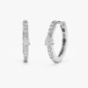 Thin Pear-Cut Diamond Hoops - Image 2