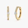 Thin Pear-Cut Diamond Hoops - Image 5