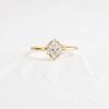 Threaded oval engagement ring with premium CZ centre stone