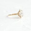 Halo engagement ring in 925 sterling silver with polished finish