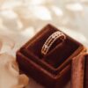 Beaded diamond band featuring premium CZ diamonds in a pave setting
