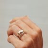 Stacking ring crafted in 925 sterling silver with thick gold plating