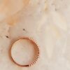 Refined stacking ring with triple beads and understated sparkle