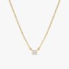 Triple Baguette Diamond Necklace